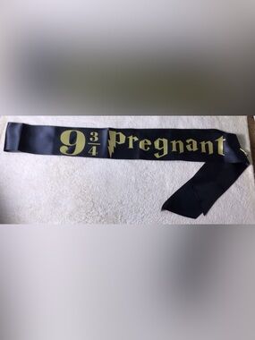 Black and Gold Harry Potter theme baby shower sash